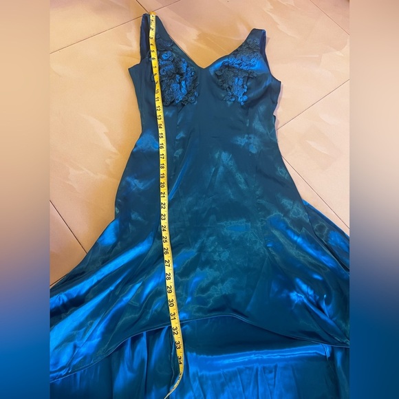 CESAR ROSARIO Ladies Blue Formal Dress Ball Gown Asimétrico Wedding Party . PROM - Picture 9 of 16